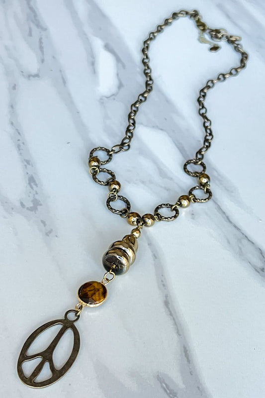Chandler Necklace Gunmental