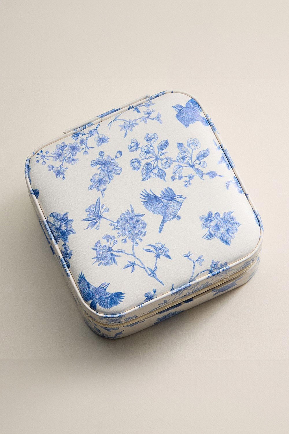 Bird Floral Portable Jewelry Box