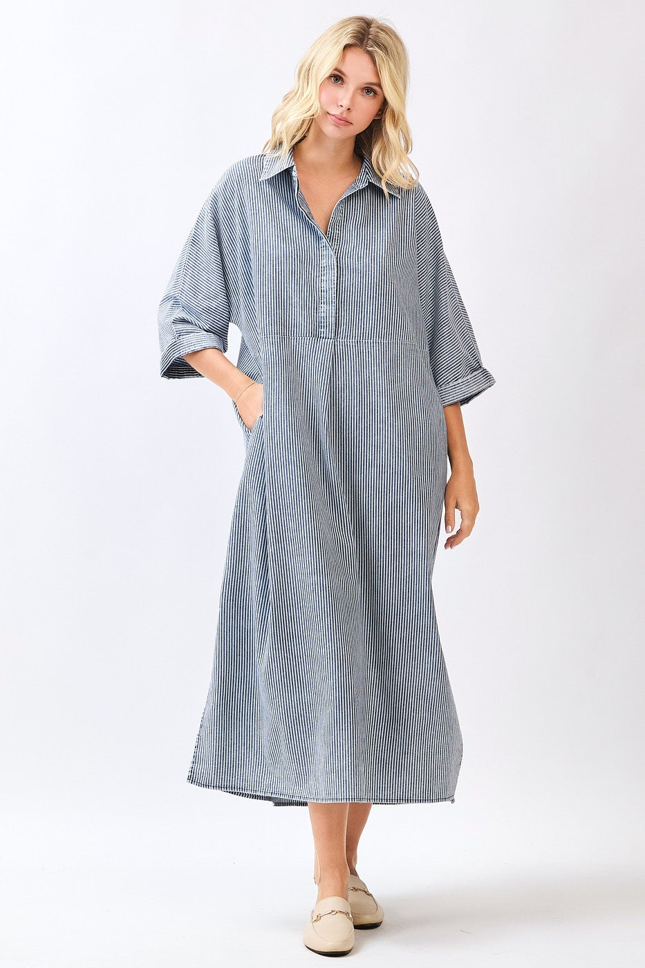 Pippa Striped Maxi Dress/Shirt