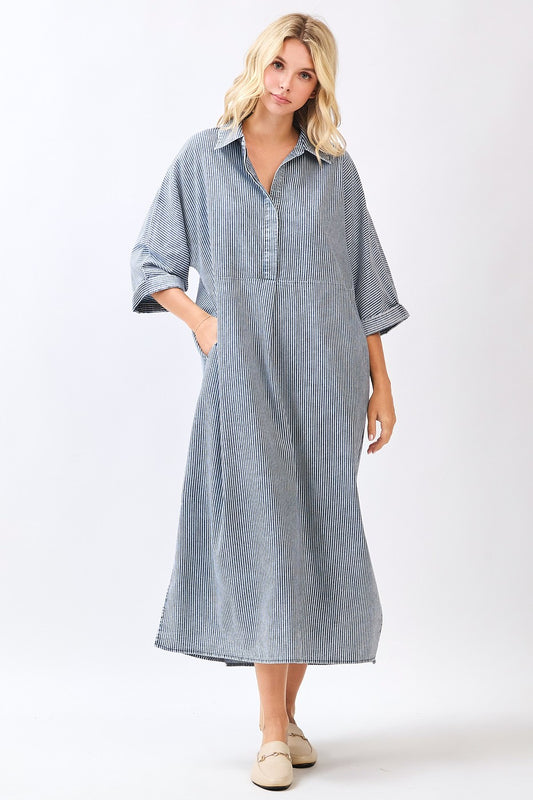 Pippa Striped Maxi Dress/Shirt
