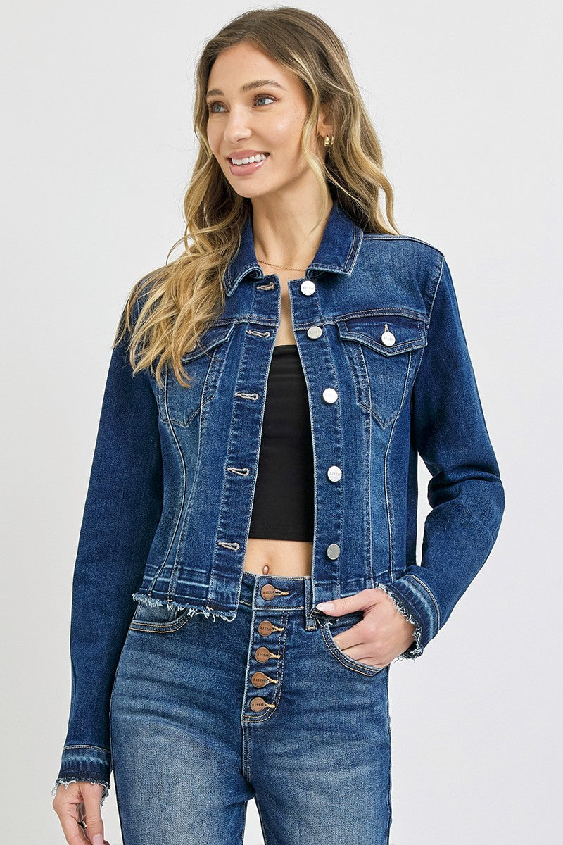 Released Hem Denim Jacket