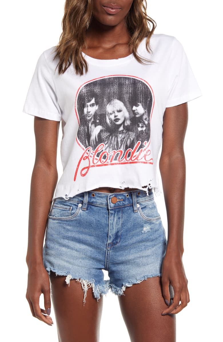 Blondie Band Crop Tee