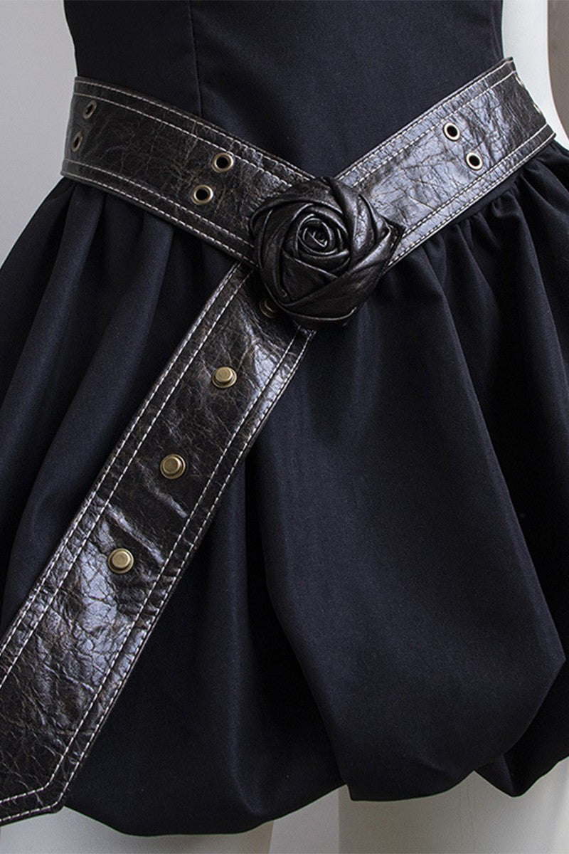 Rose Flower Soft Snap On Belt
