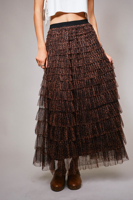 Tiered Ruffle Maxi Skirt