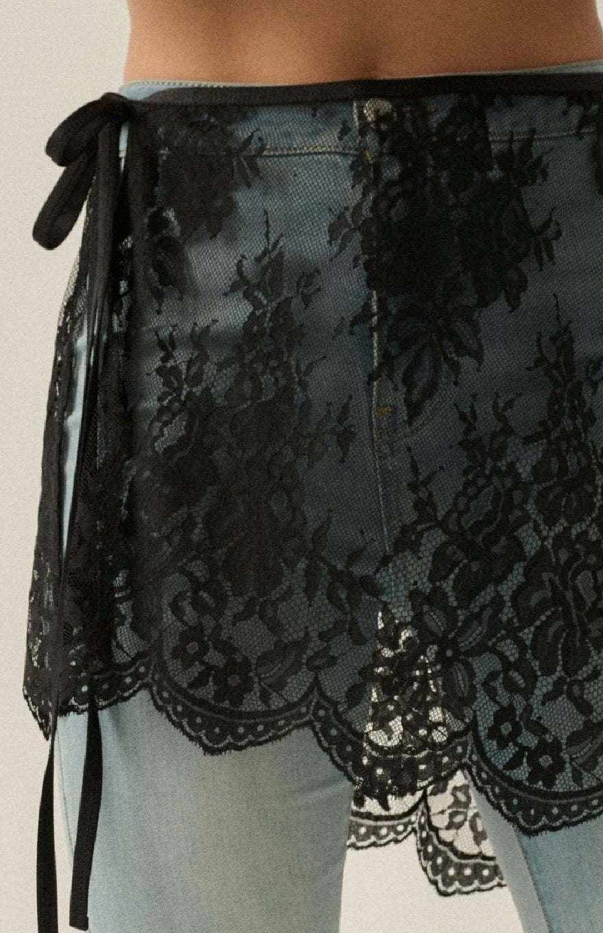 Layered  Lace Wrap Skirt