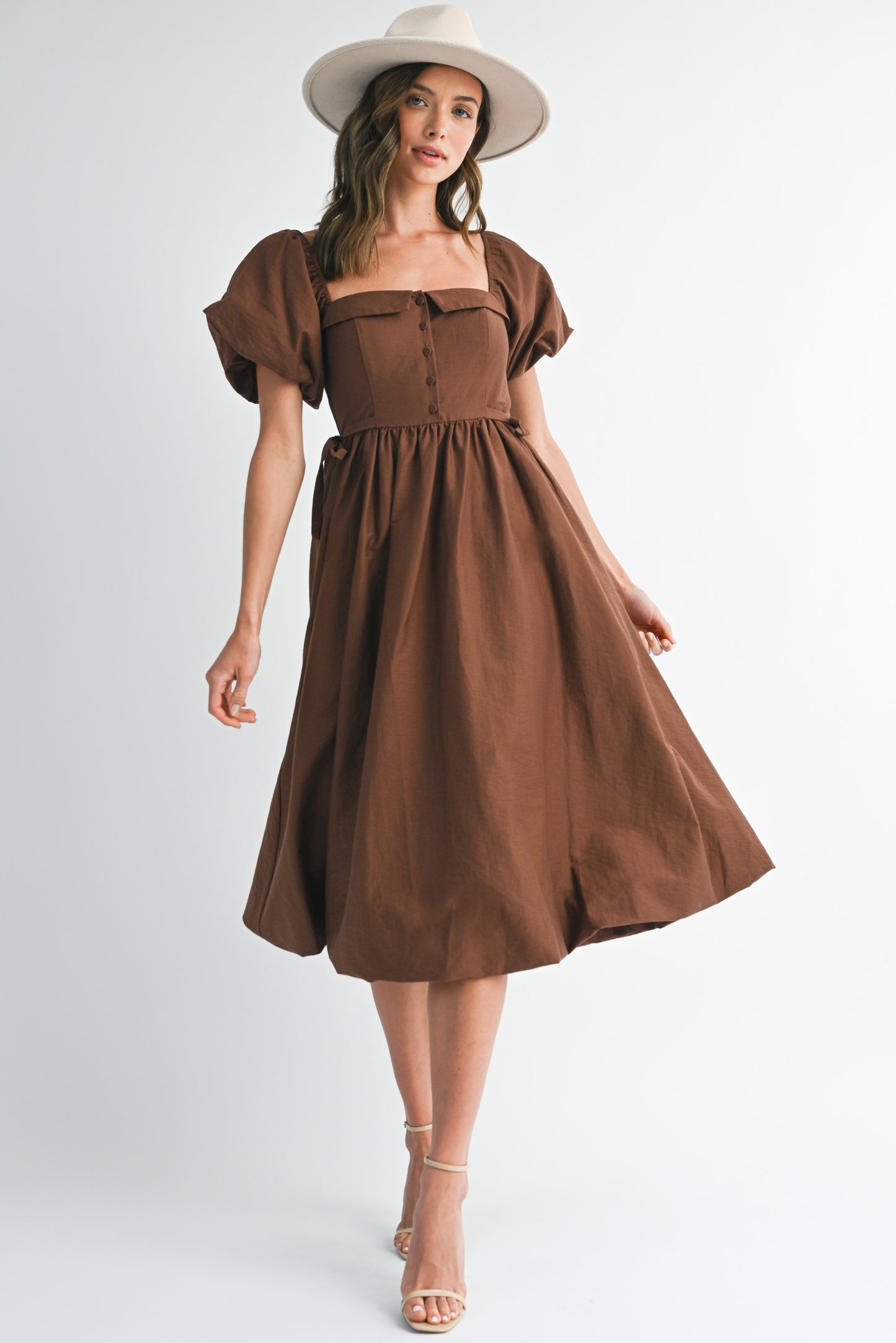 Andi Bubble Puff Sleeve Dress