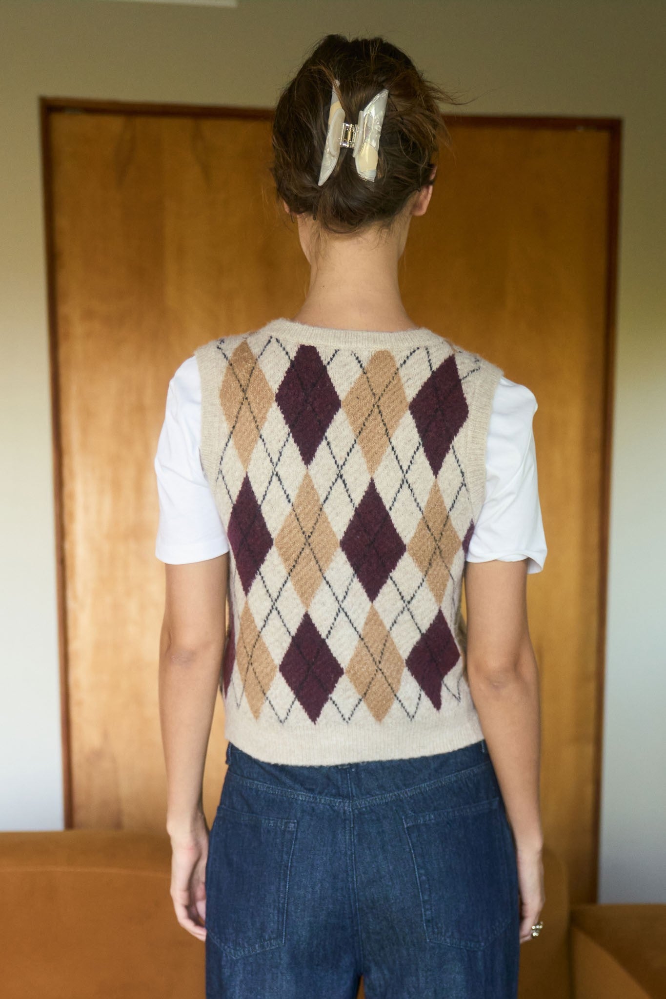 Argyle Button Down Sweater Vest