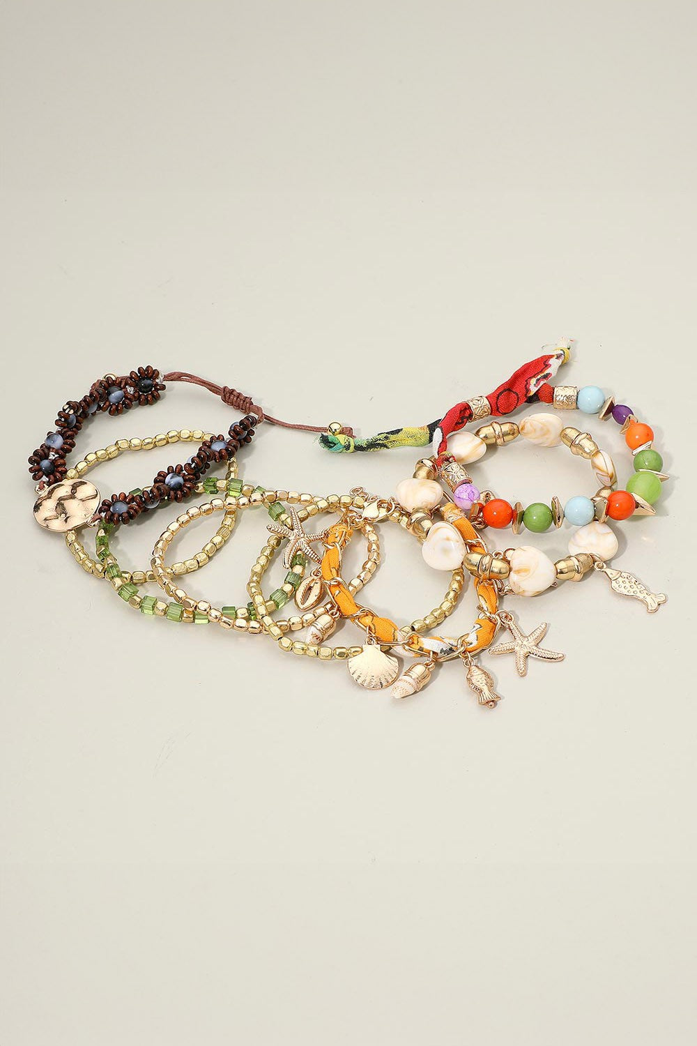 Poppy 8 Pc Boho Stretch Layered Bracelets
