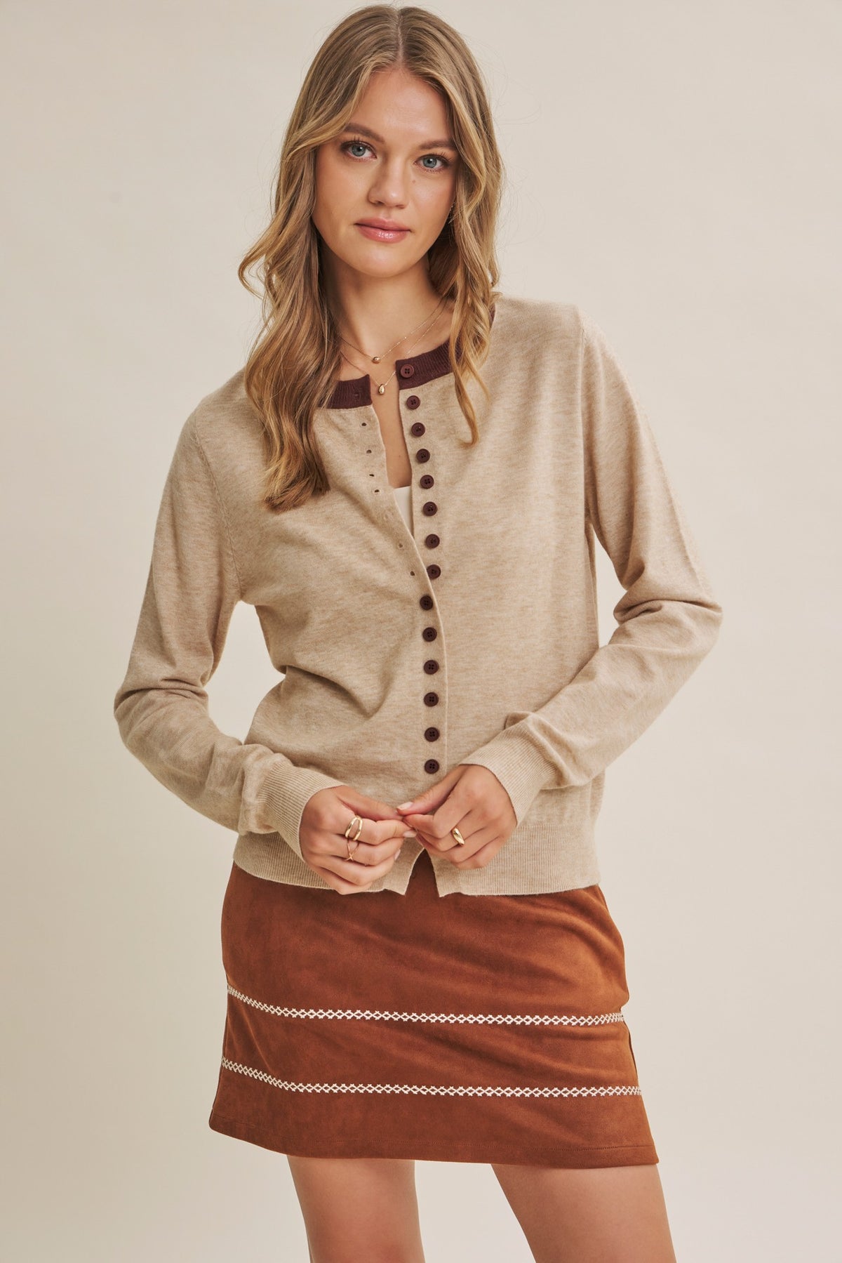 Esther Contrast Cardigan