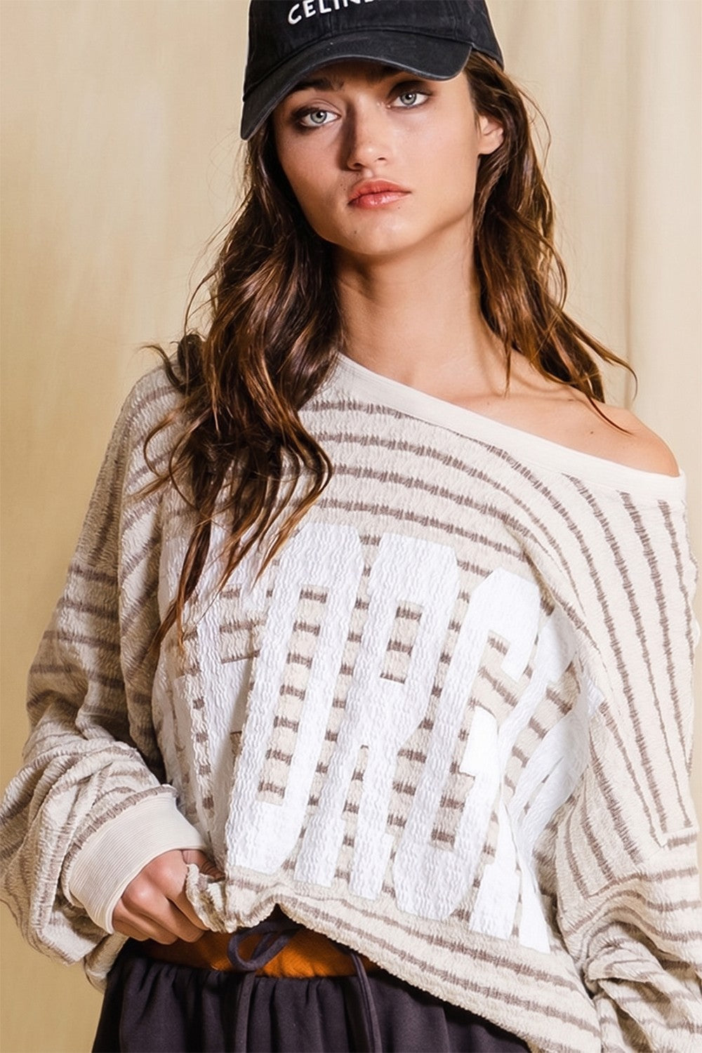 Georgia Striped Sweatshirt Top