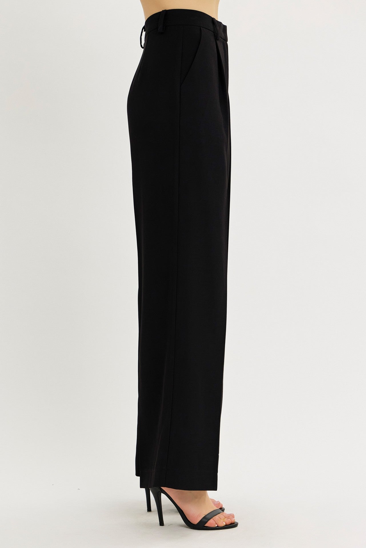 Classic Pleated High Waist Trousers