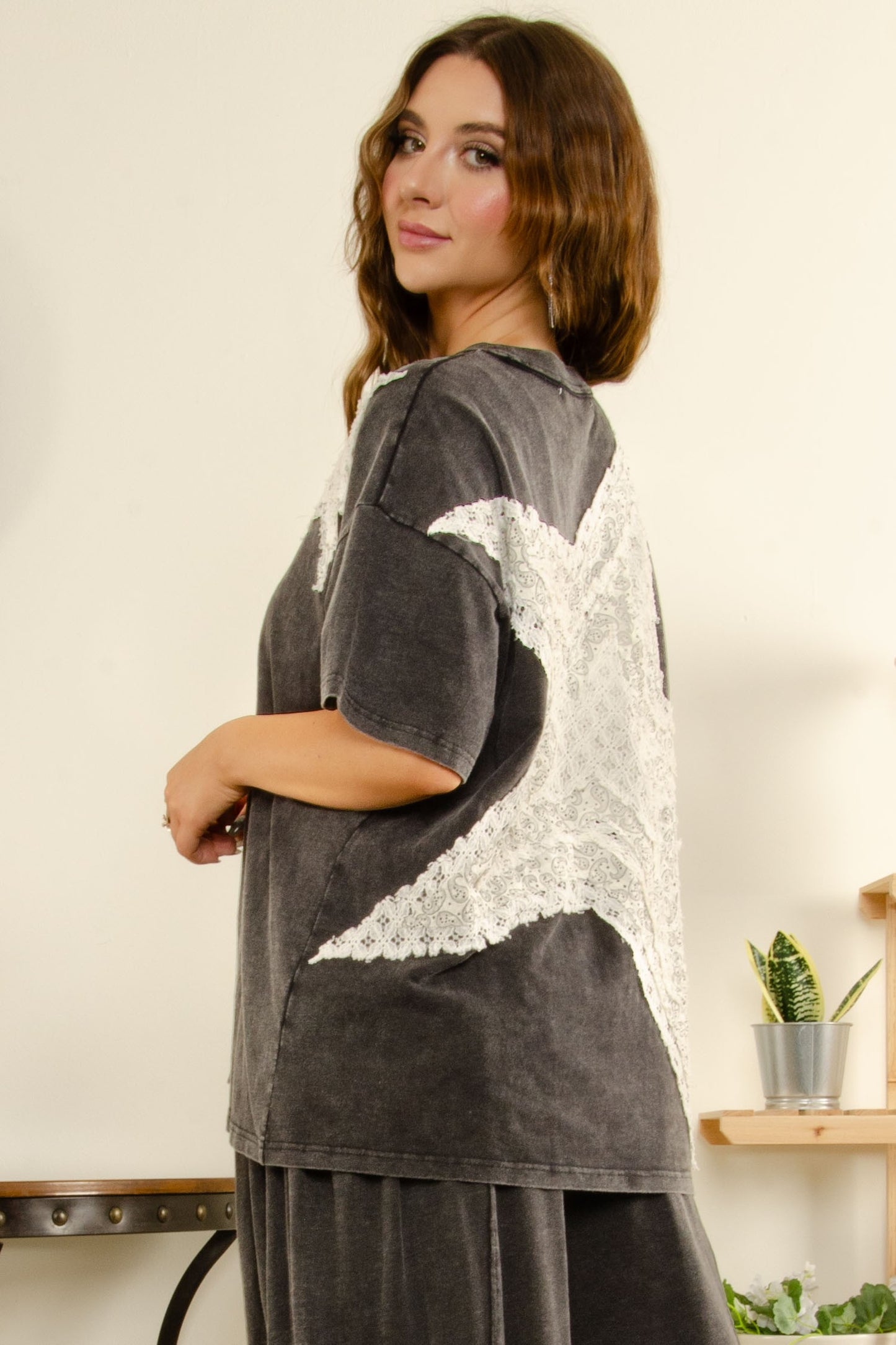 Star Patch Short Sleeve Top