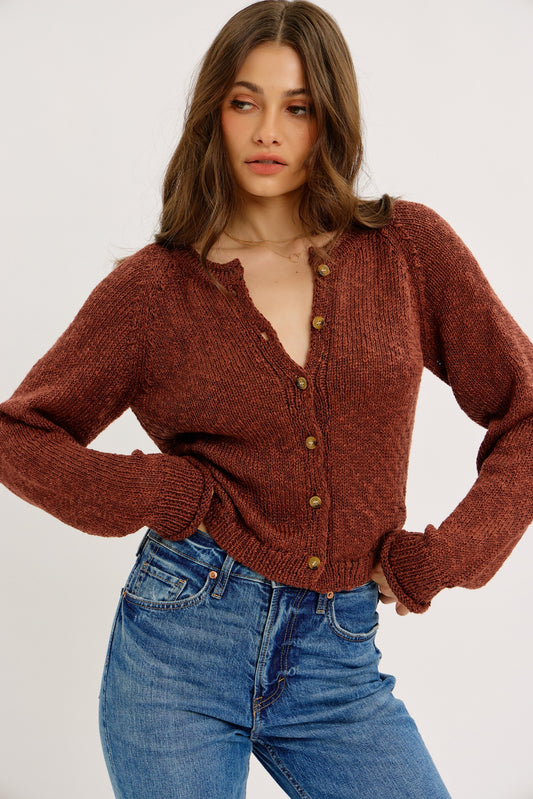 Slightly Slouchy Textured Cardigan