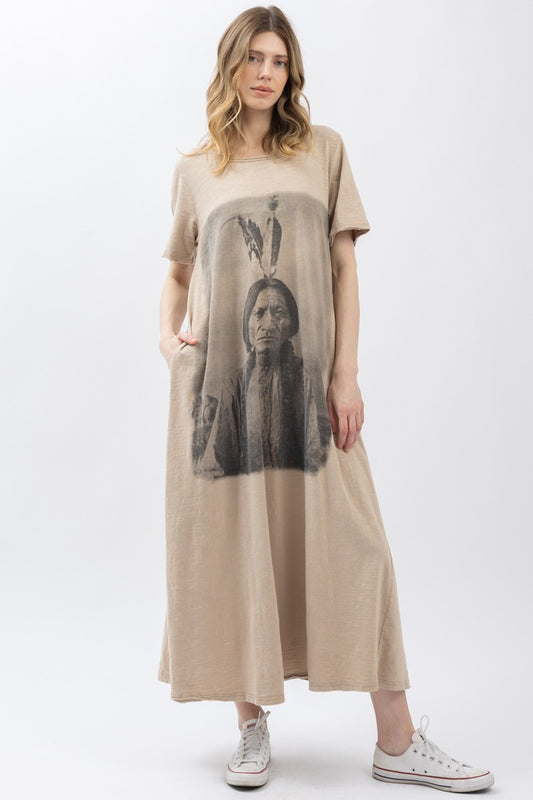 Sitting Bull T-Shirt Dress