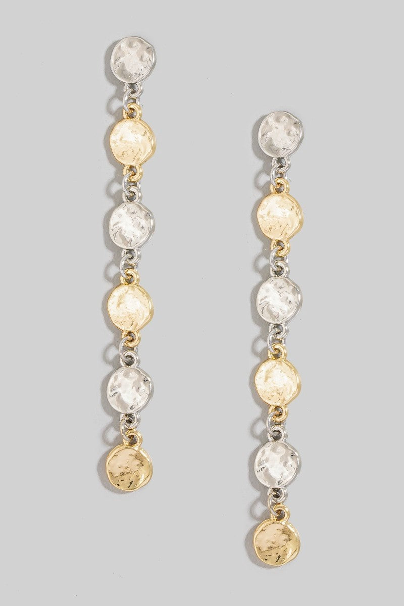 Hammered Chain Dangle Earrings