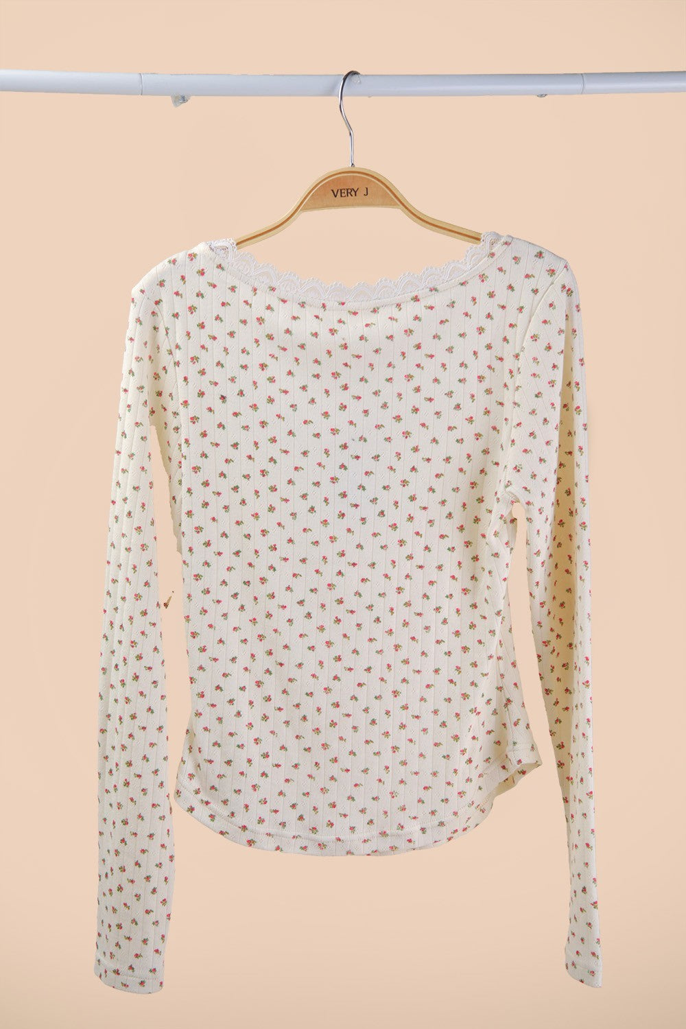 Printed Floral Casual Knit Top