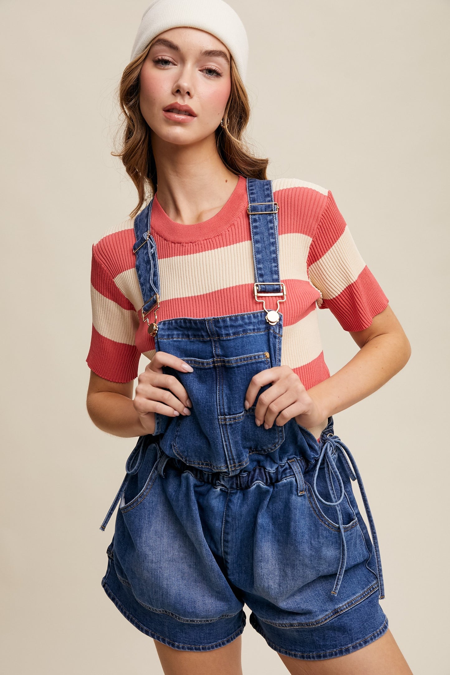 Piper Denim Overall Shorts