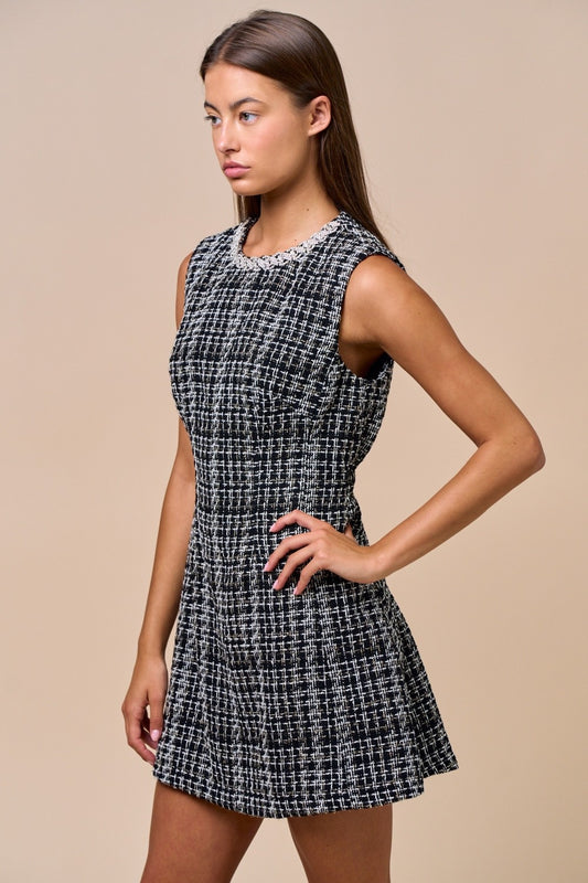 Jewel Neck Party Dress