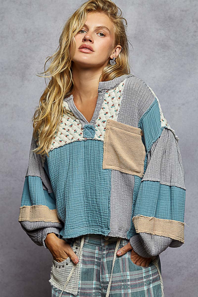 Quilted Mix & Match Flowy Top