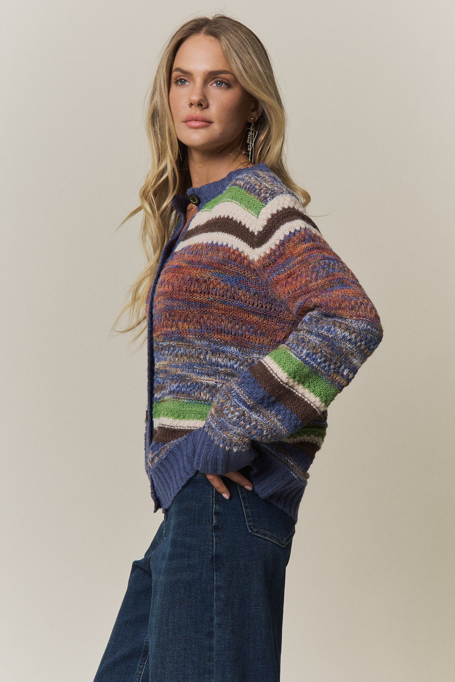 Lucia Striped Multicolor Cardigan