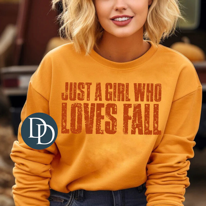 'Just A Girl Who Loves Fall' Graphic