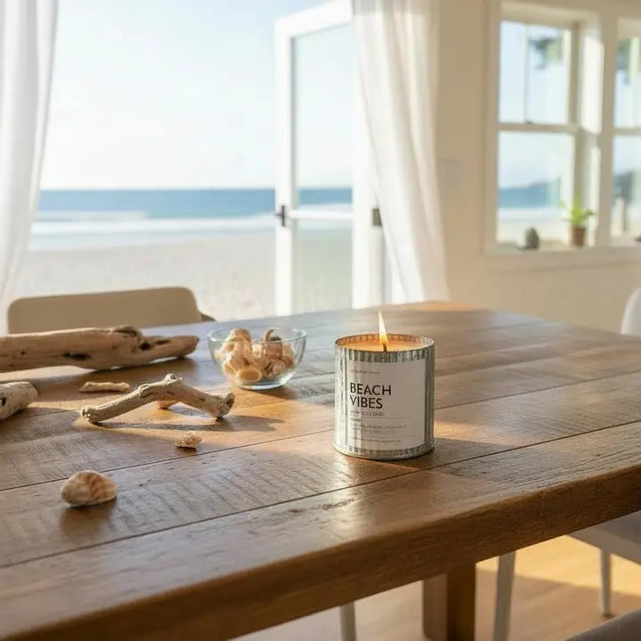Beach Vibes Wood Wick Candle