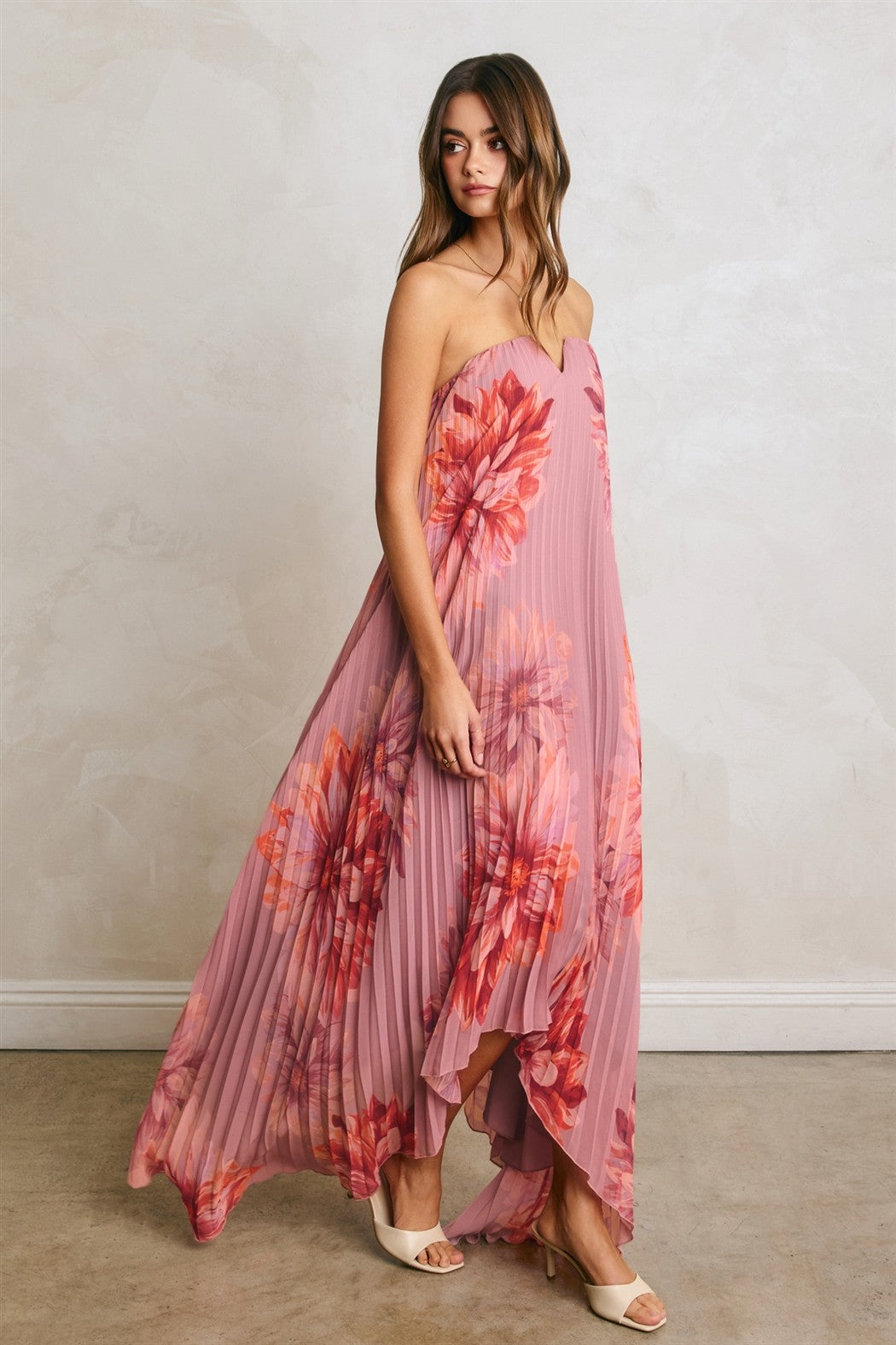 Charlotte Pleated Column Dress