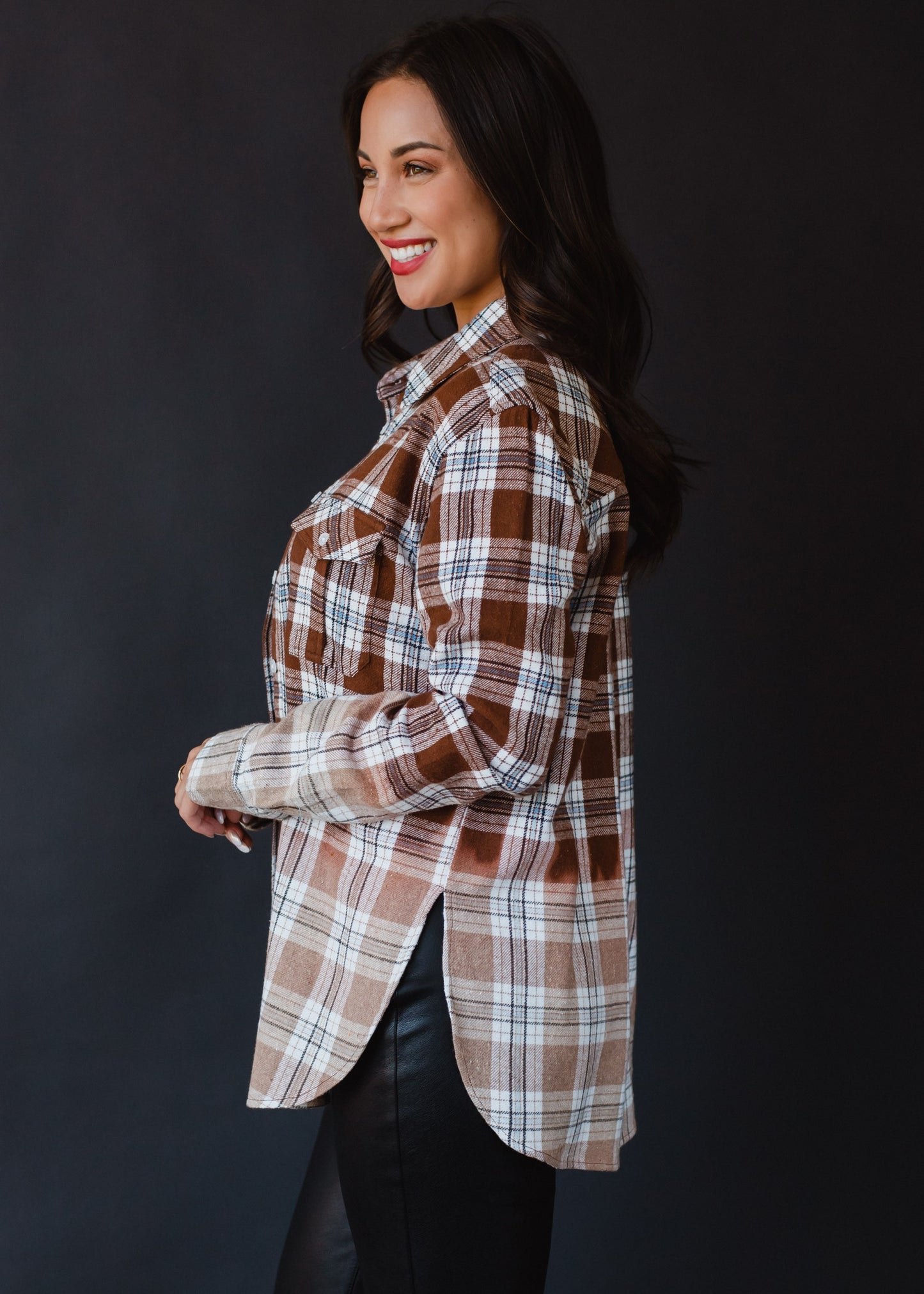 Dipped Flannel- Pecan