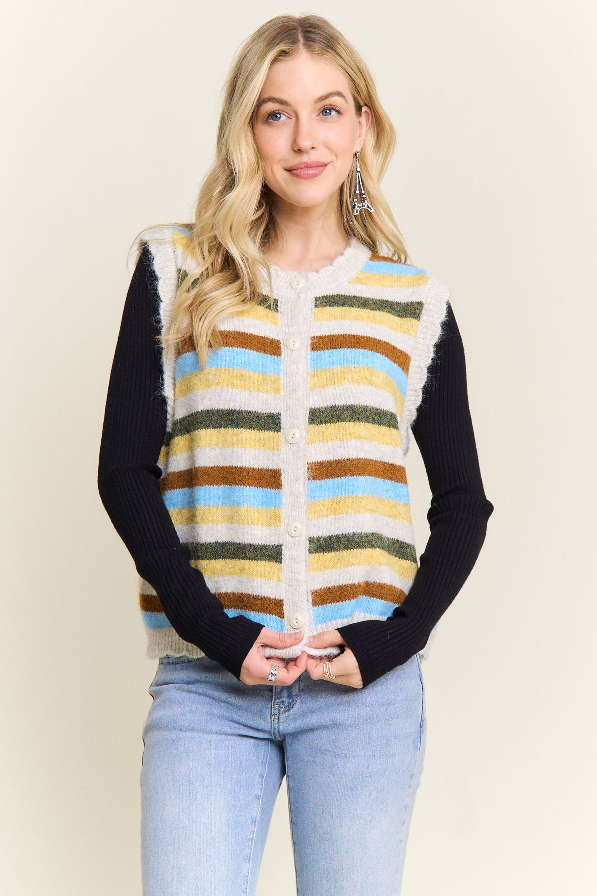 Gabriella Stripe Sweater Vest