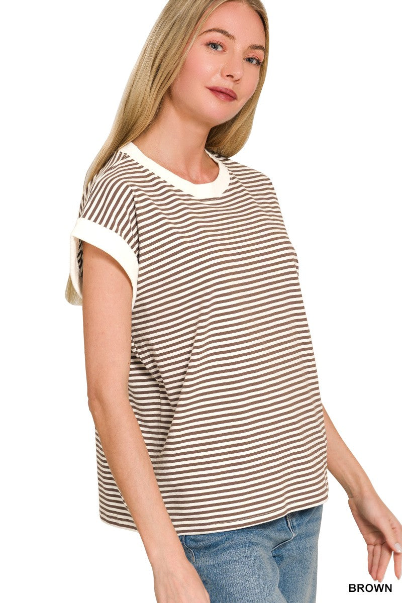 Sunday Mornin' Striped Tee