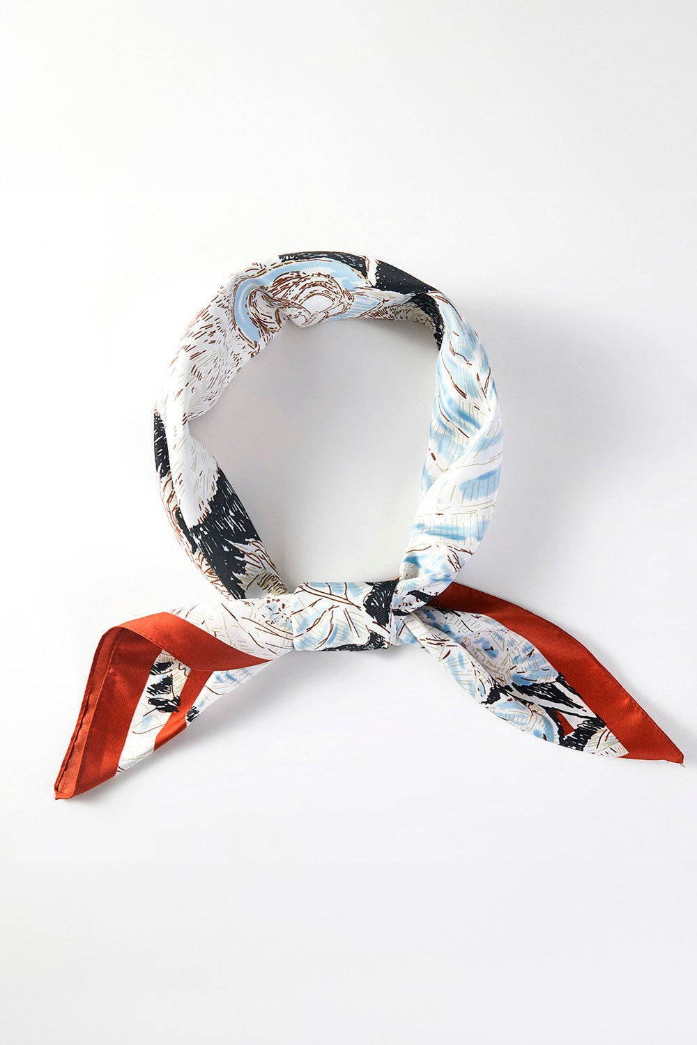 Squirrel Foliage Silky Bandana Scarf