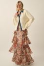 Kaylee Floral Mesh Maxi Skirt