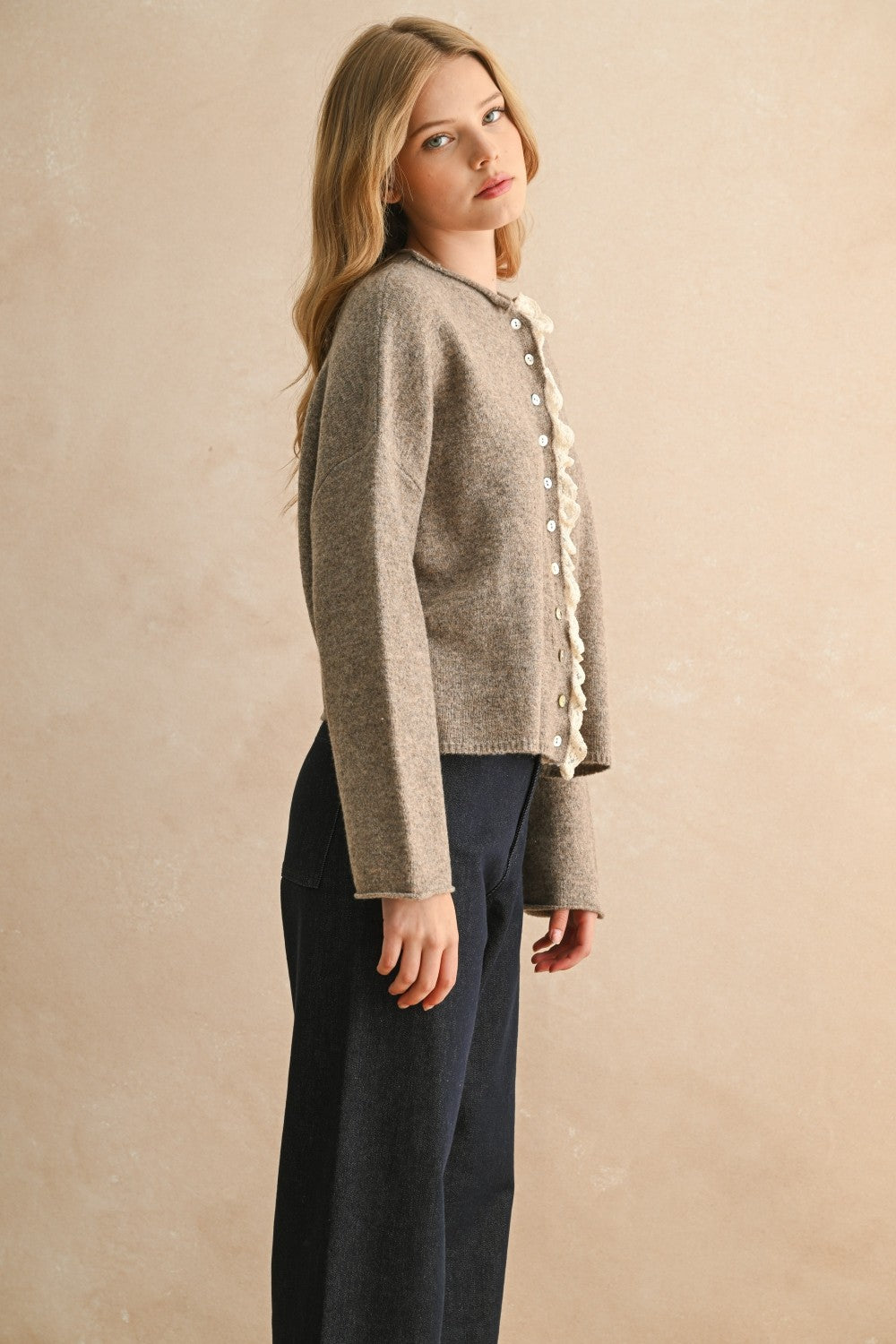 Eileen Lace Trim Cardi