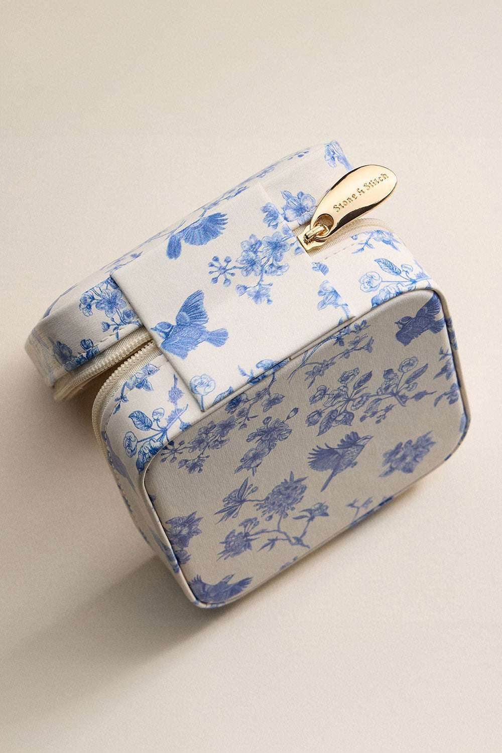 Bird Floral Portable Jewelry Box