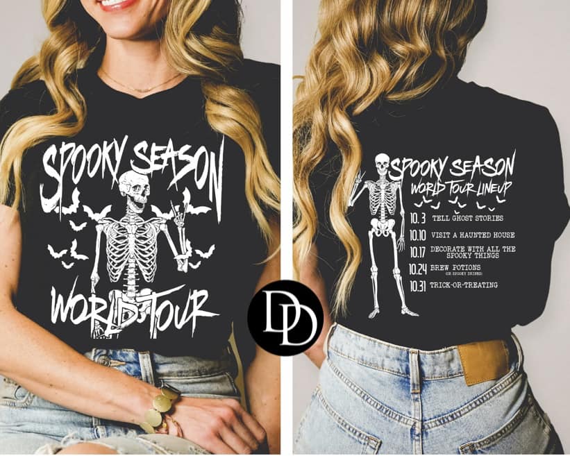 'Spooky Season World Tour' Front & Back Graphic