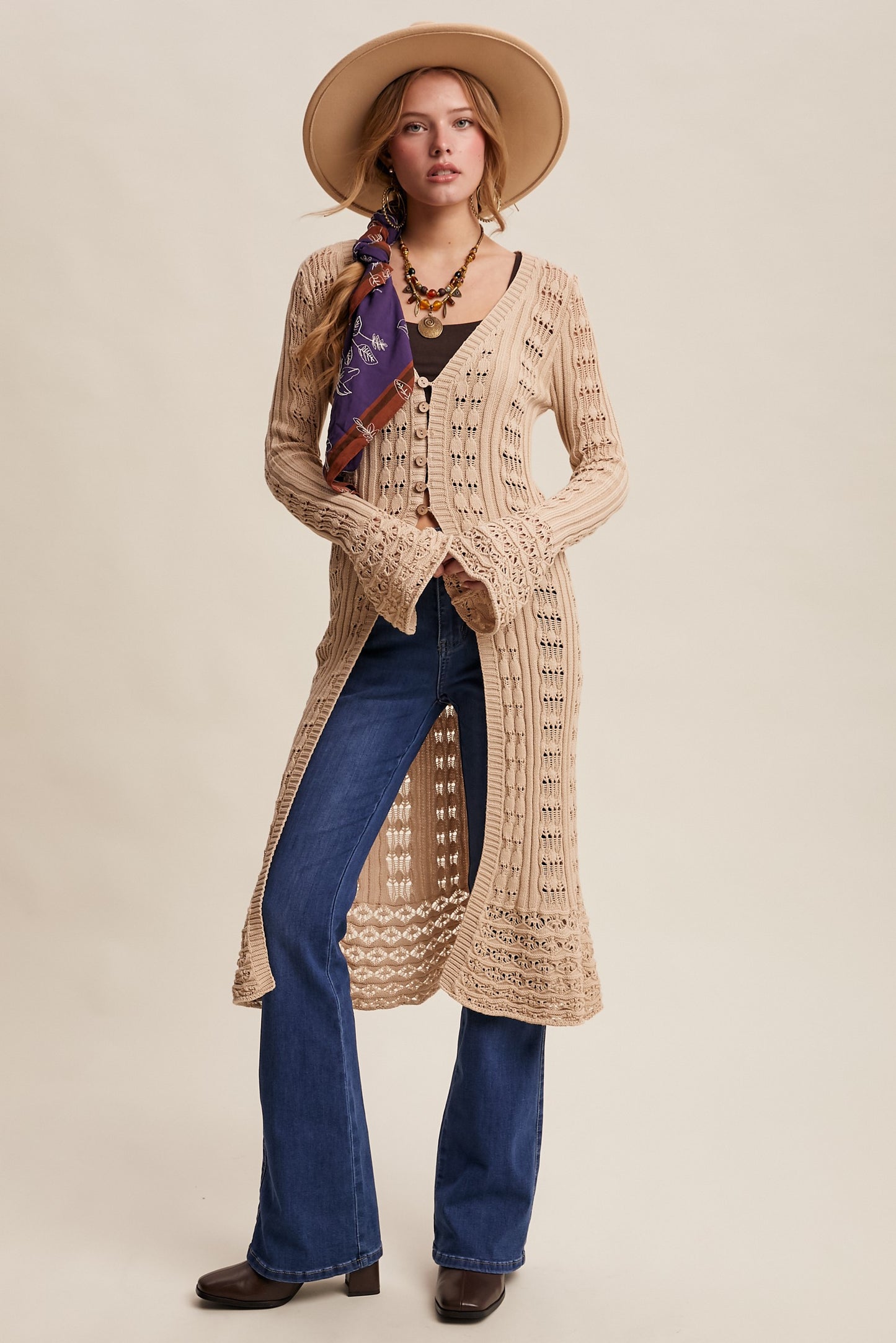 Crochet Longline Cardigan