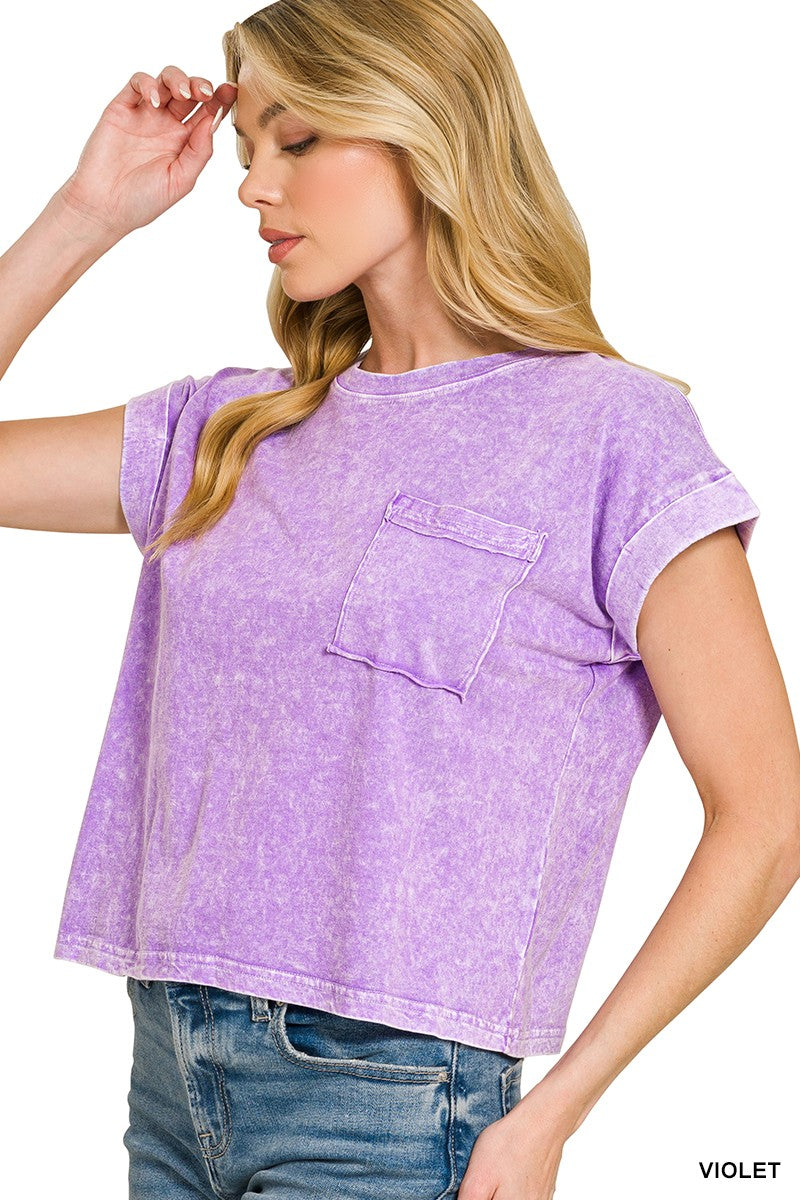 Halo Snow Washed Pocket Tee