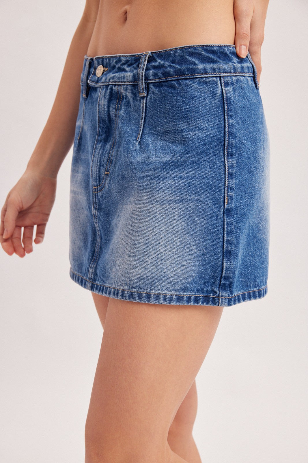 Low Rise Denim Skort