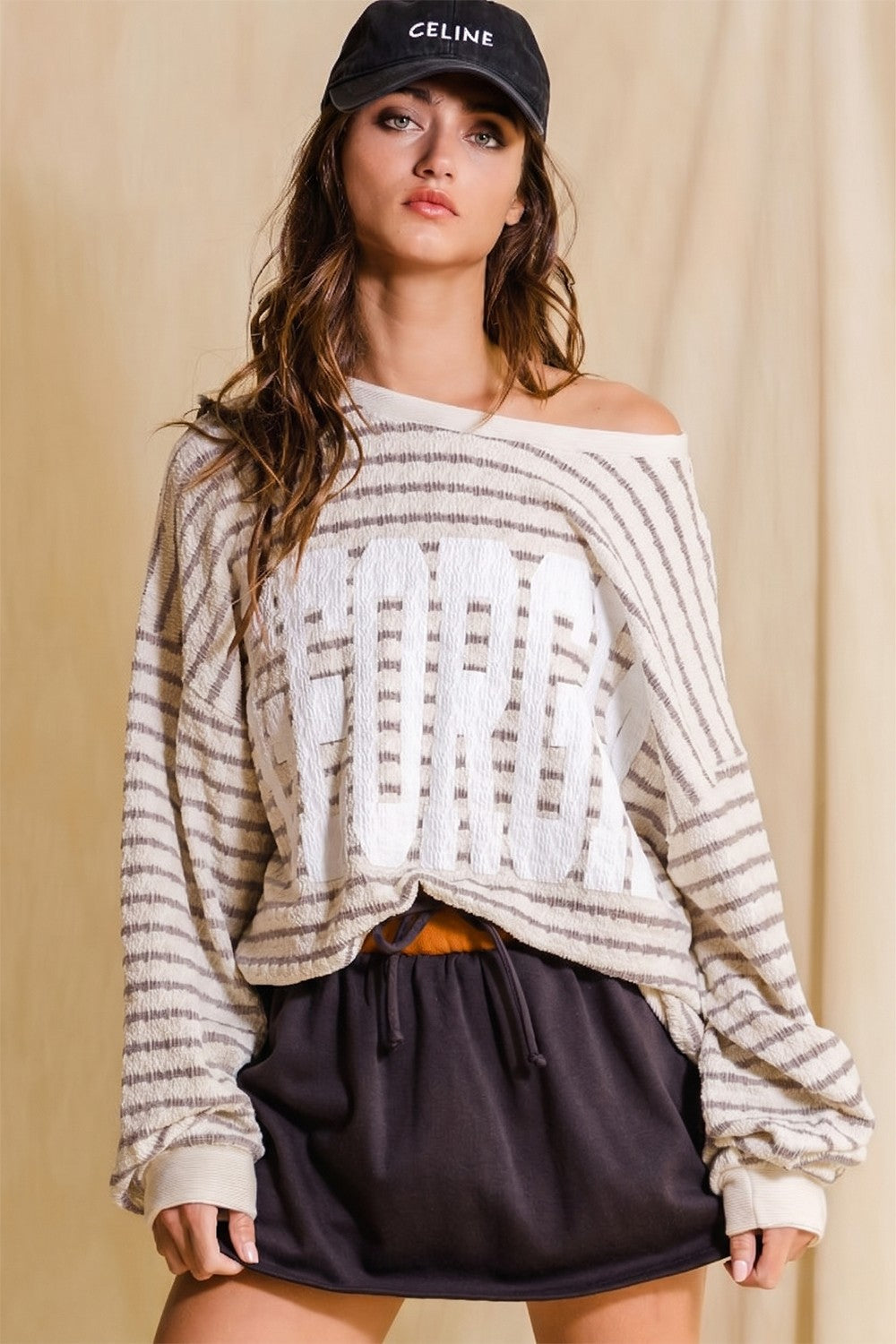 Georgia Striped Sweatshirt Top