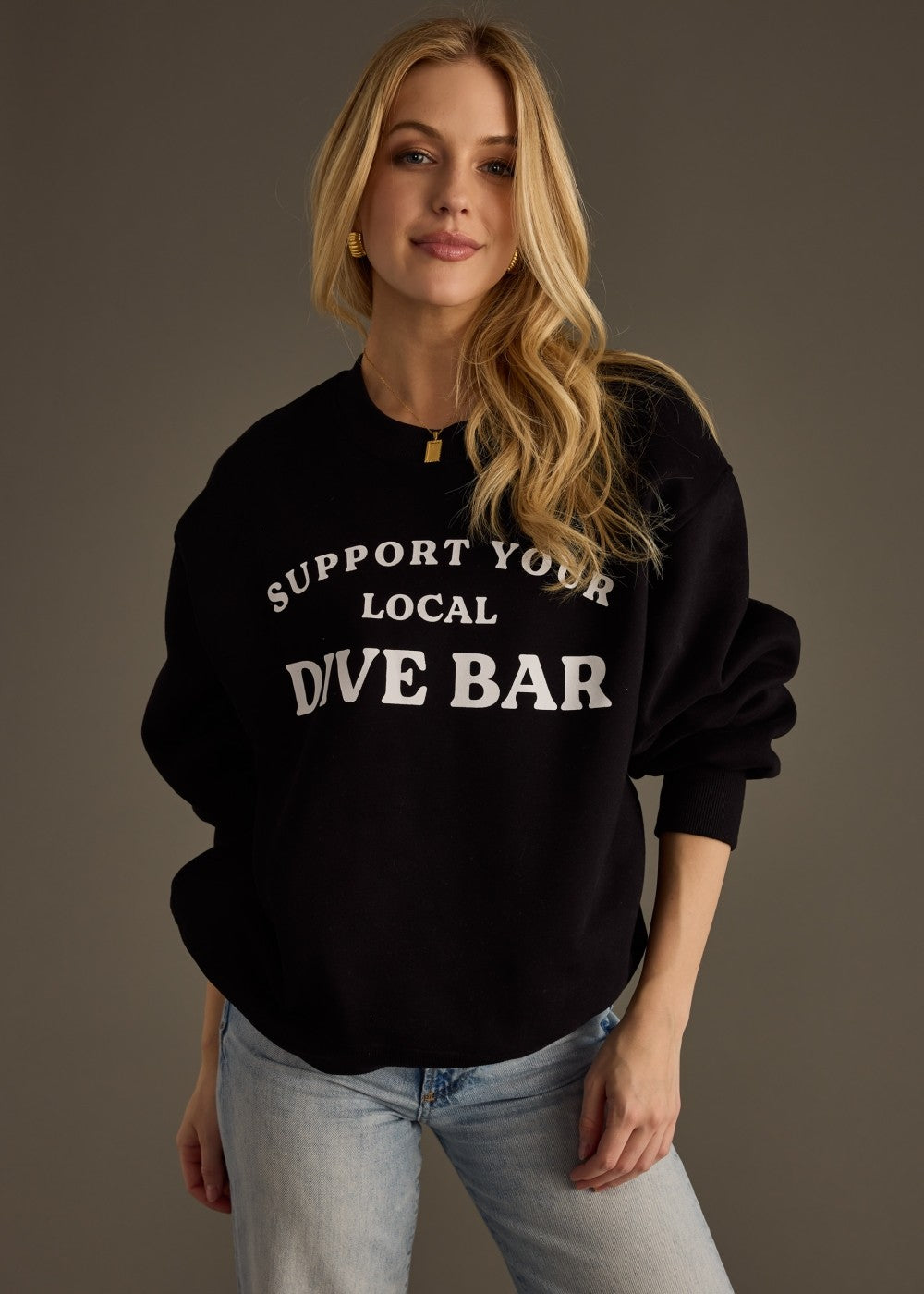 'Support Your Local Dive Bar' Graphic Sweatshirt