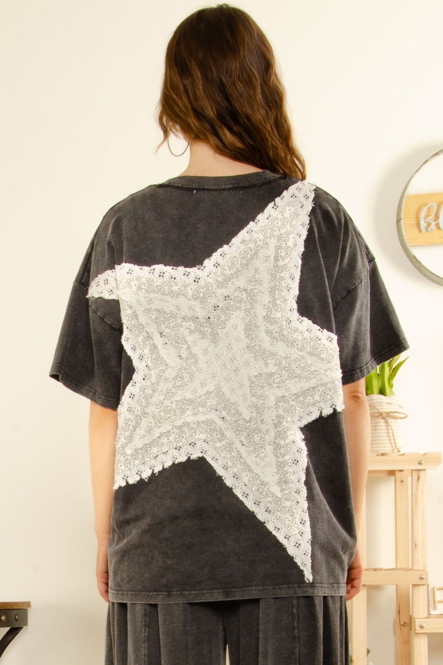 Star Patch Short Sleeve Top