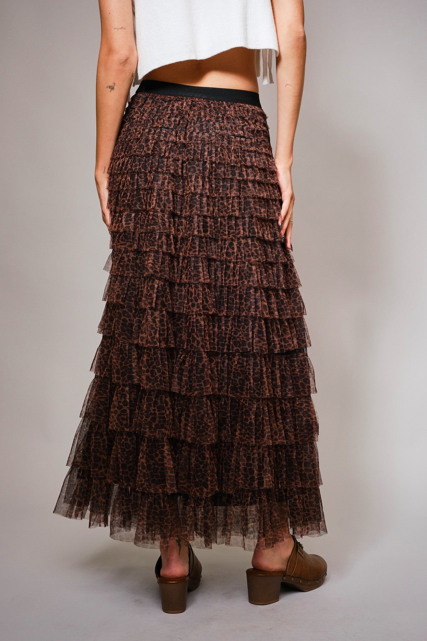 Tiered Ruffle Maxi Skirt