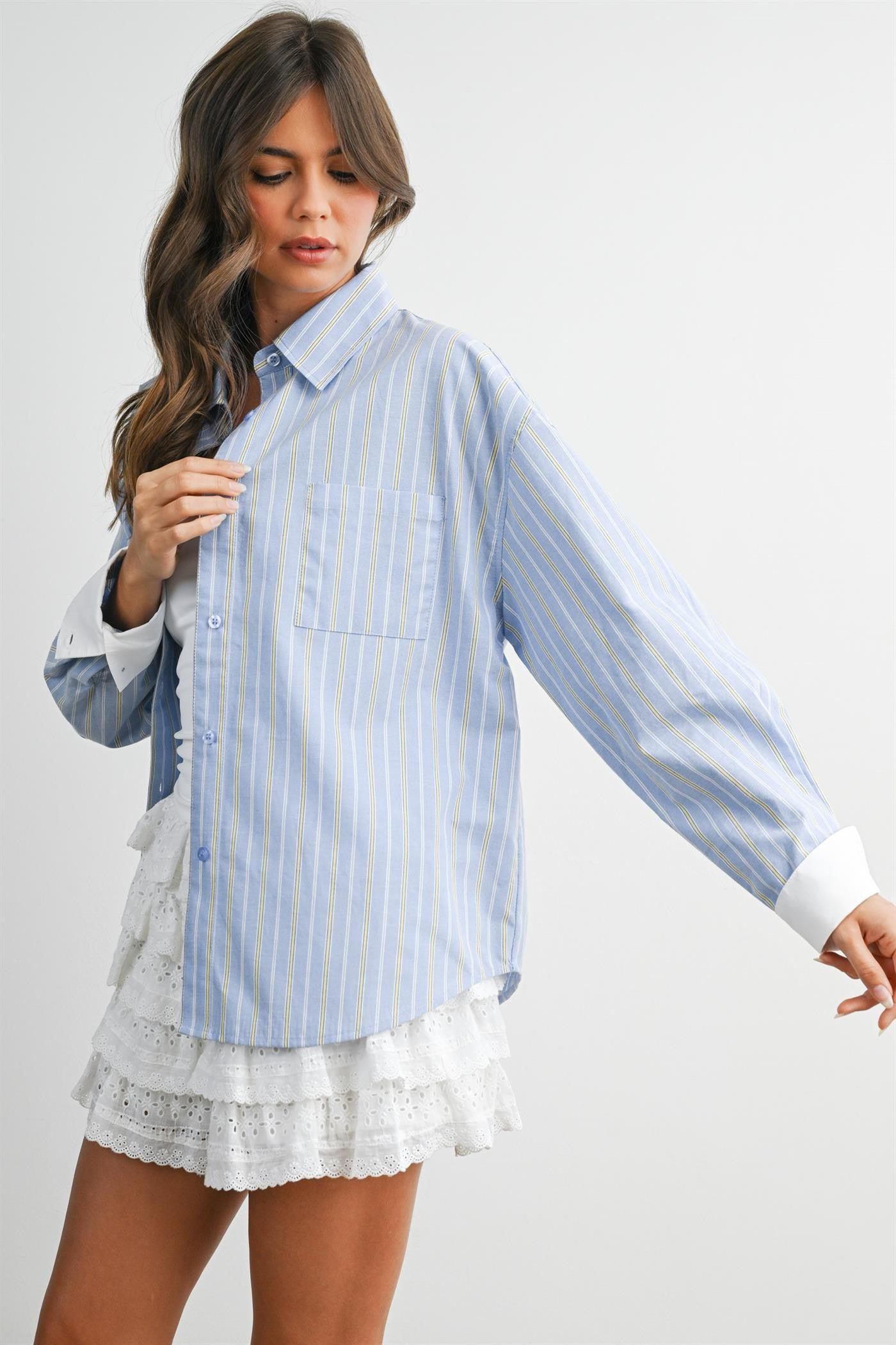Connie Striped Button Up