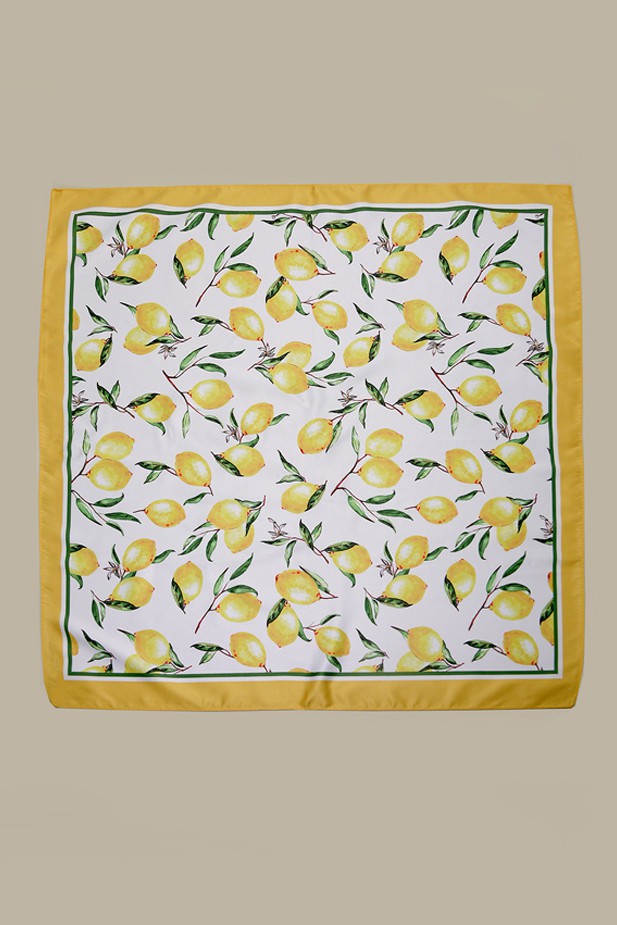 Lemon Silky Bandana Scarf