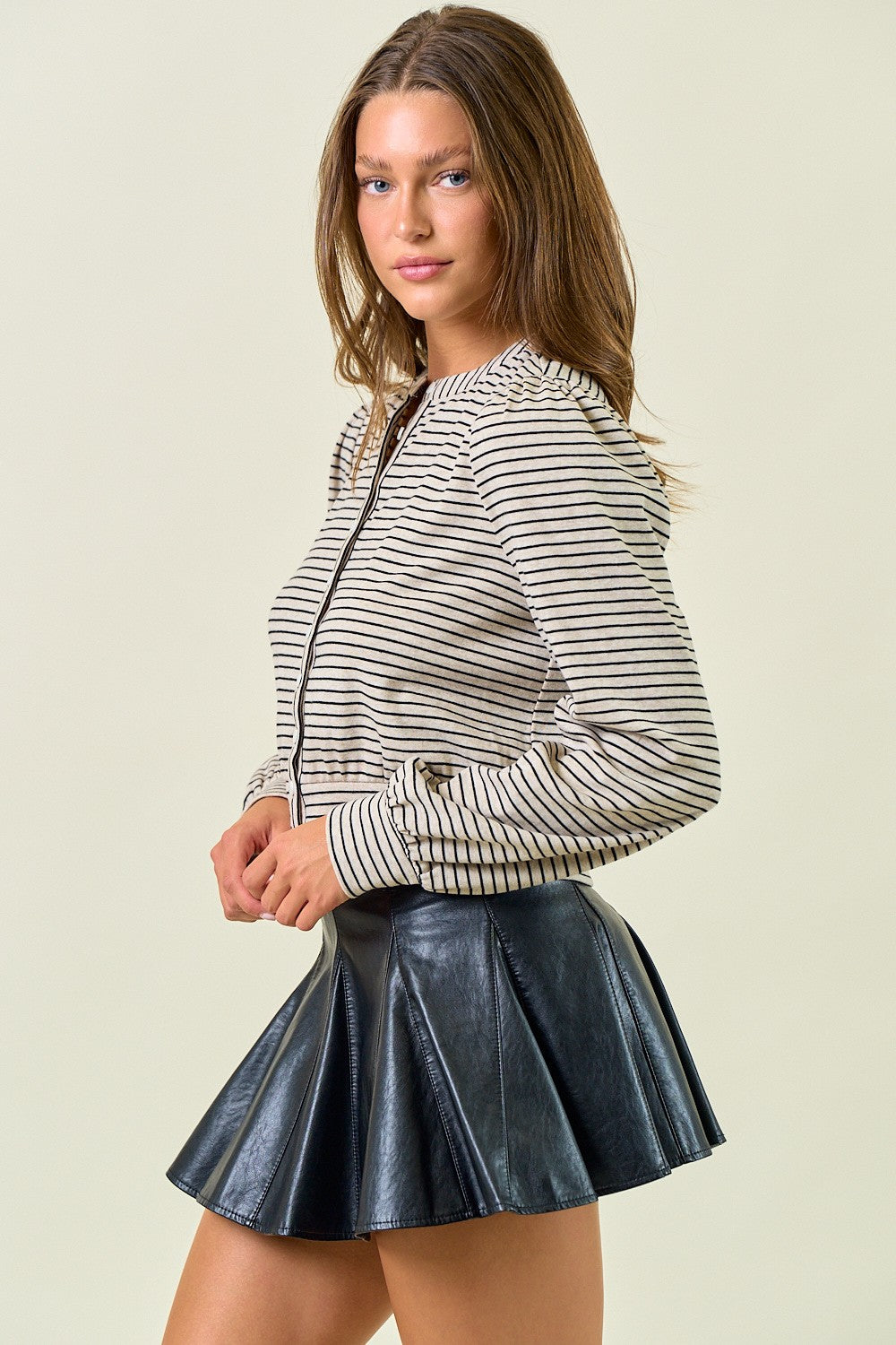 Blouson Stripe Cardi