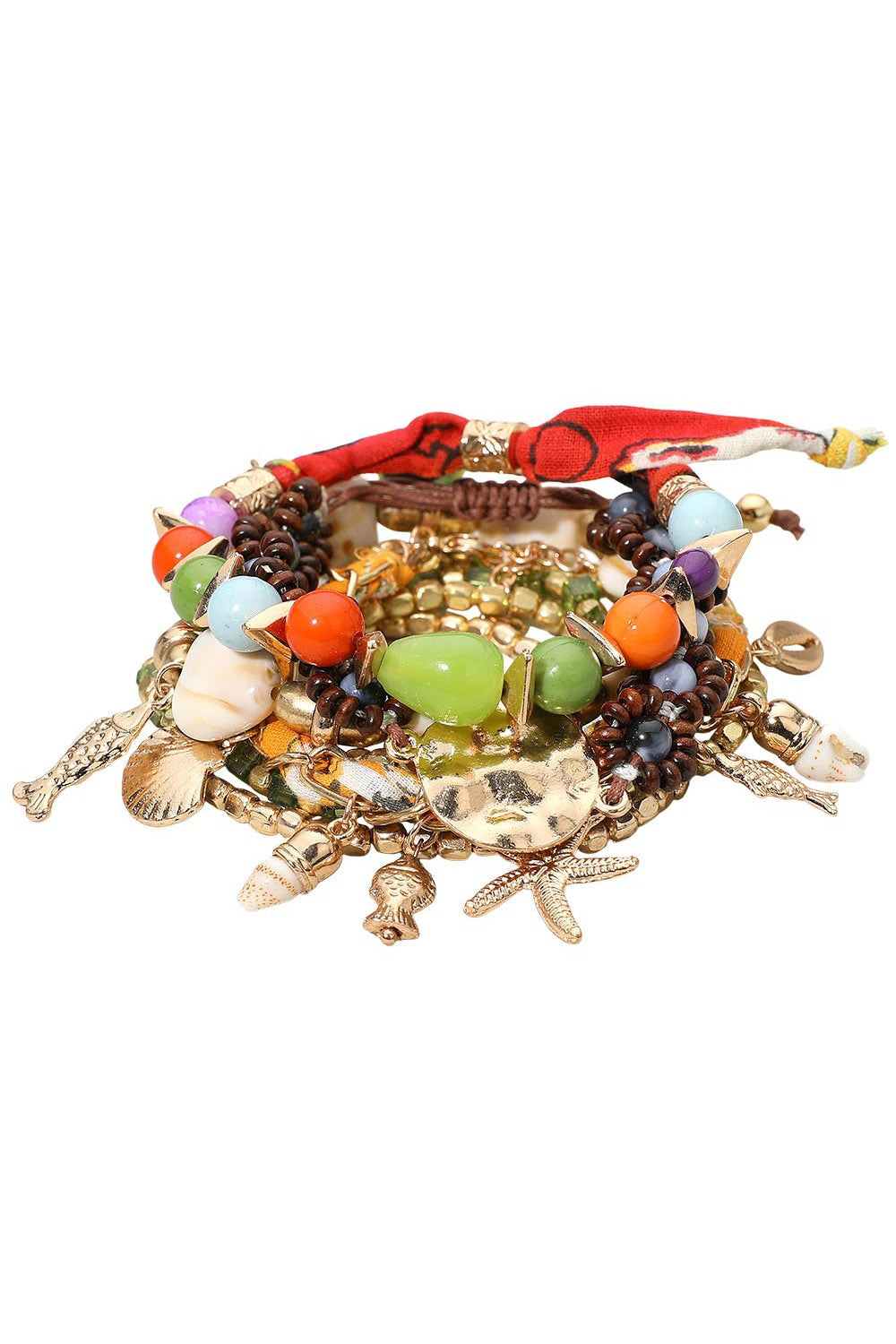 Poppy 8 Pc Boho Stretch Layered Bracelets