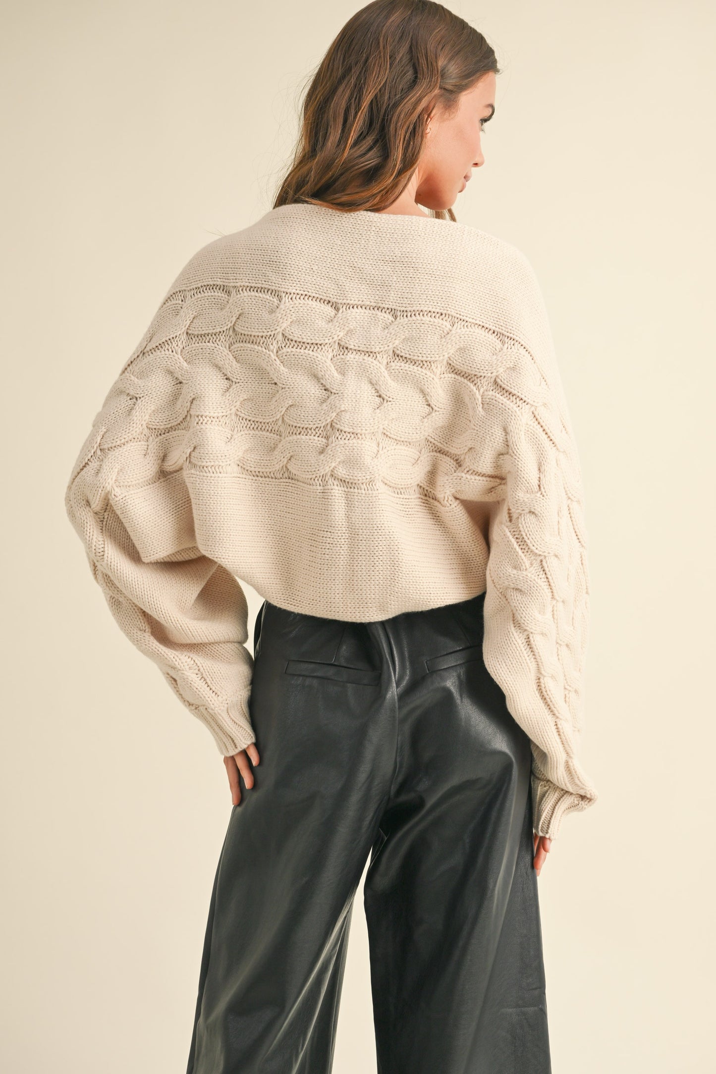 Cable Knit Shrug Cardigan