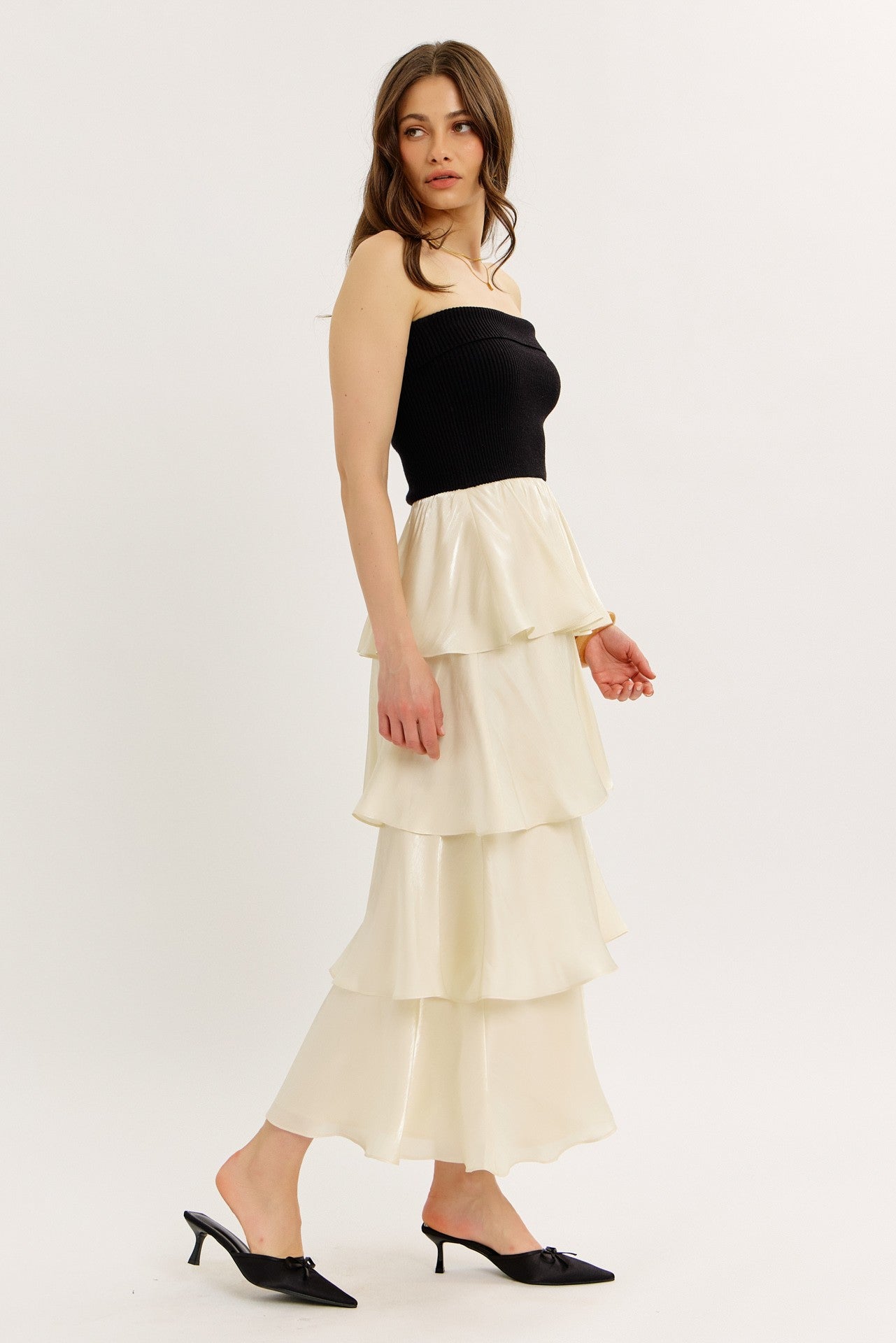 Designed To Shine Tiered Midi Dress