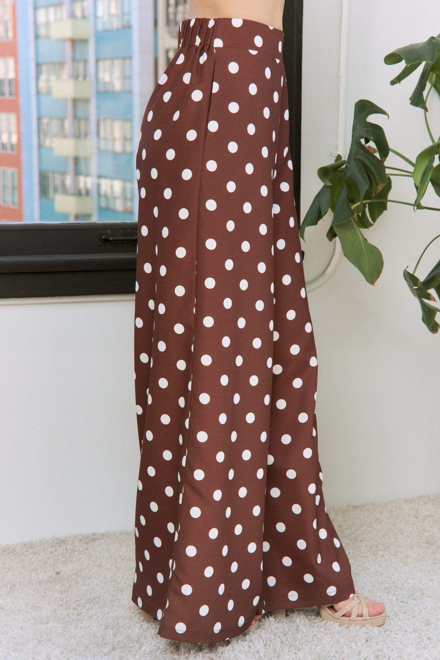 Polka Dot Wide Leg Pants
