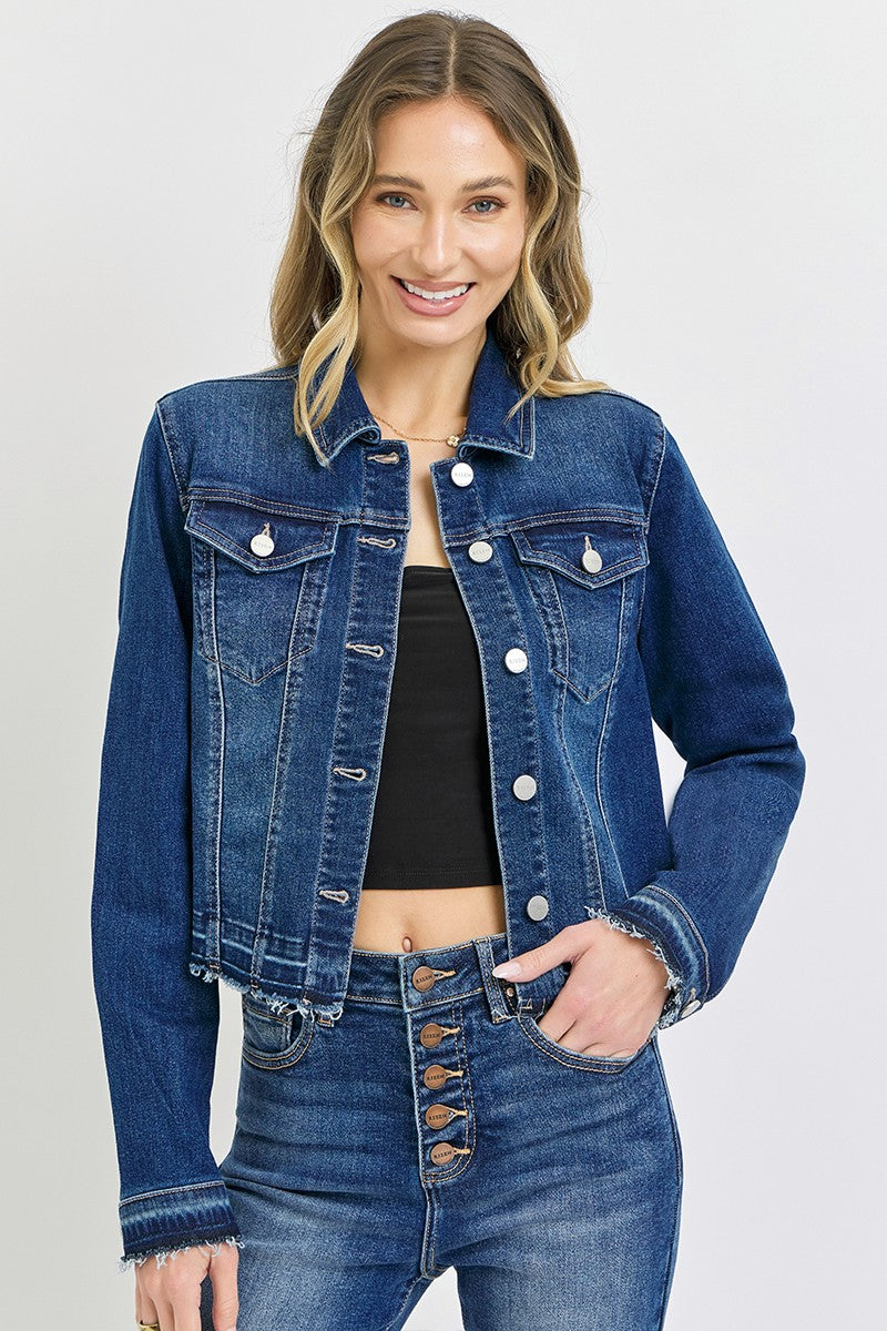 Released Hem Denim Jacket